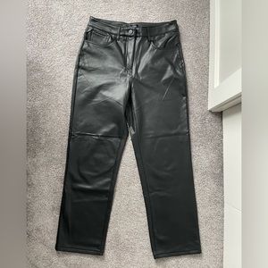 Cropped Leather Pants